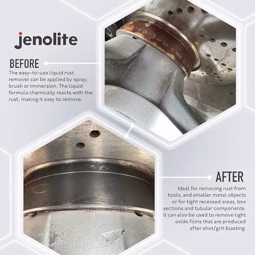 Jenolite Fast Acting Rust Remover for Metal with Trigger Spray, 1 Litre – 5