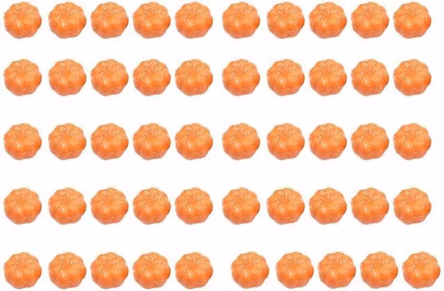 SPETLEK 50 Pieces Mini Fake Pumpkin Simulation Halloween Decorations in Orange – 1