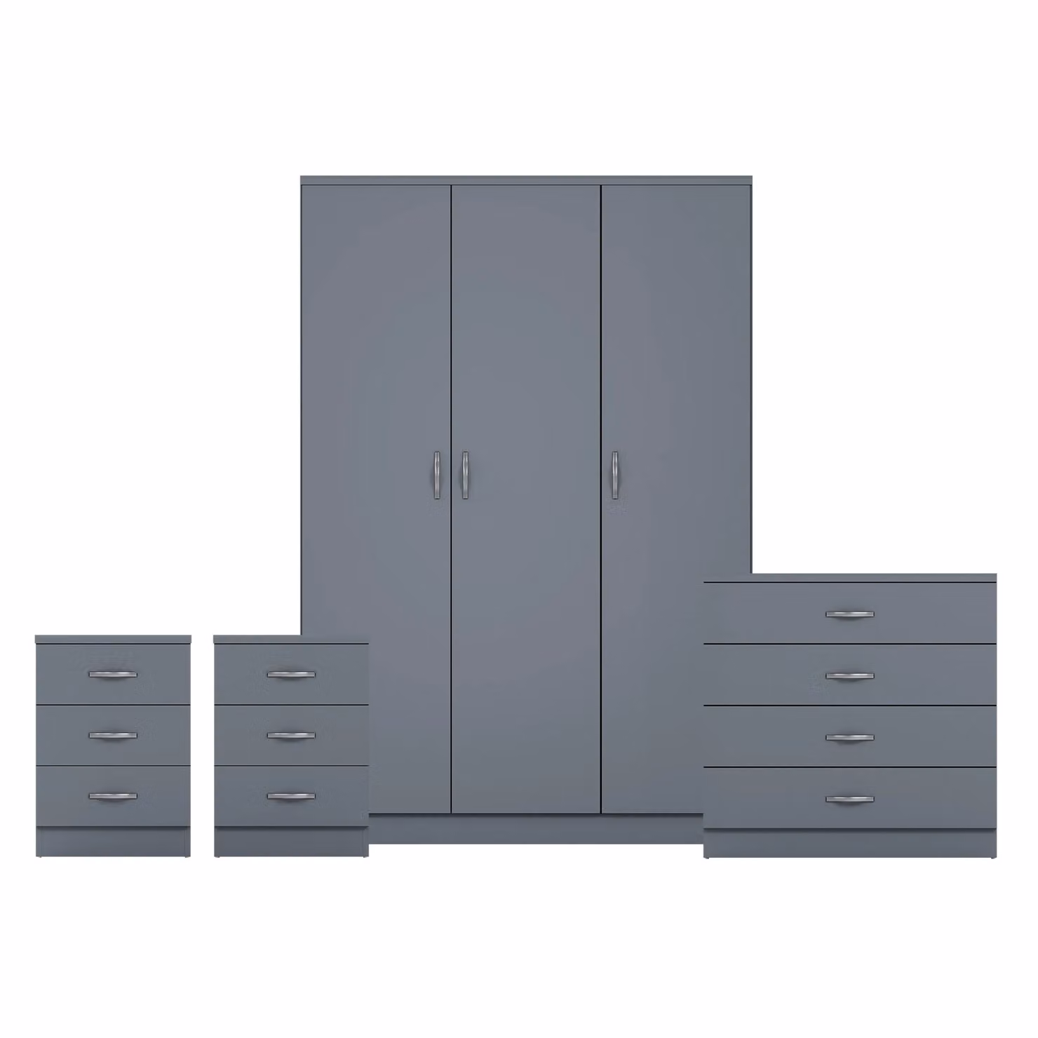 Vida Designs 4 Piece Modern Grey Bedroom Set – 2