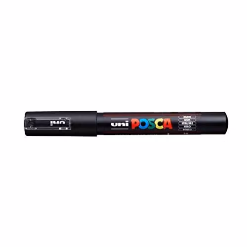 Posca Extra Fine Bullet Tip PC1M Marker Pen, 0.7mm, Black