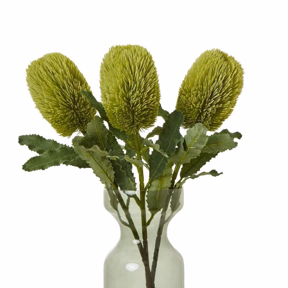 Hill Interiors Banksia Serrata Artificial Flower in Green – 2