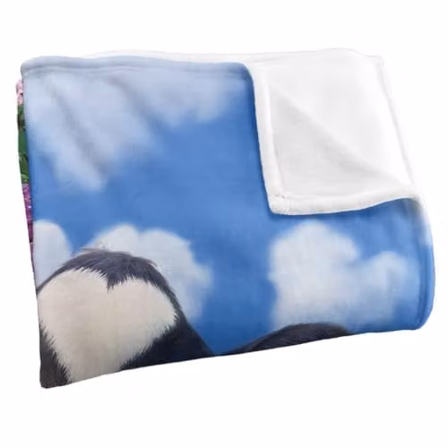 JQ Licensing Jlo Cow and Butterflies Garden Silky Touch Super Soft Fleece Throw Blanket, White, W/D/H: 152 x 127 cm – 2