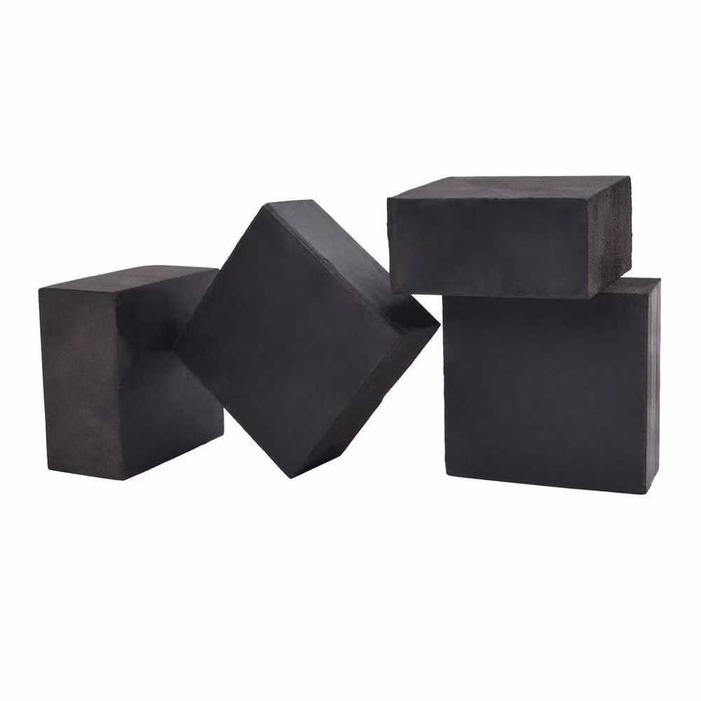 NESTLUNE 4-Piece Black Square Rubber Anti-Vibration Shock Pads, W/D/H: 10 x 10 x 2 cm – 4
