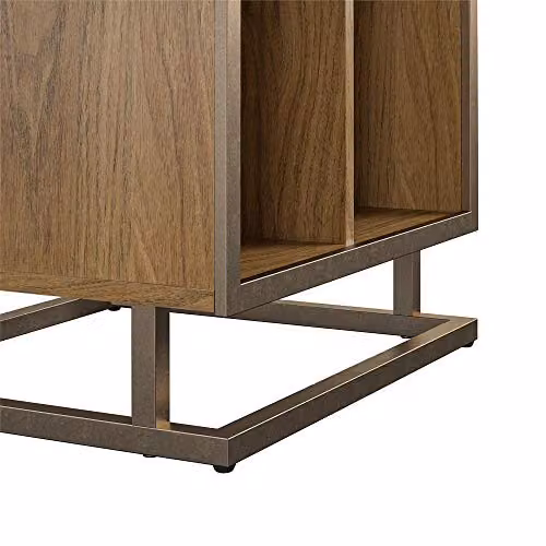 Novogratz Regal Modern Turntable Stand in Brown Walnut Look, W/D/H: 48.26 x 40.99 x 69.99 cm – 4