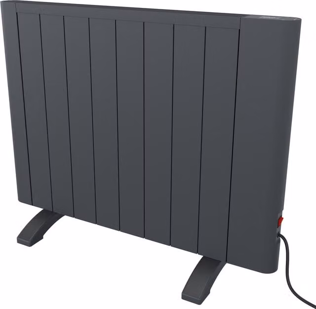 Agadon Riley Electric Aluminium Convector Heater with Smart App Control and Timer, Anthracite Grey, W: 101 cm
