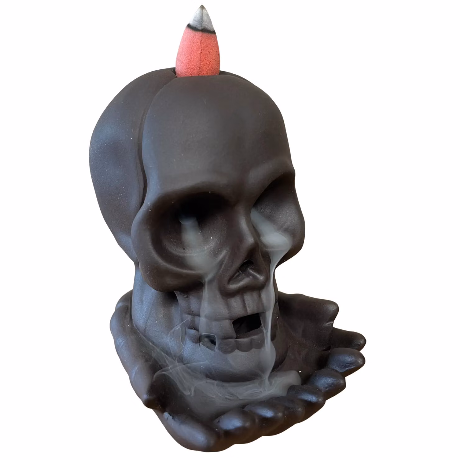 KDMD Weeping Skull Backflow Incense Burner with Light in Grey – 3