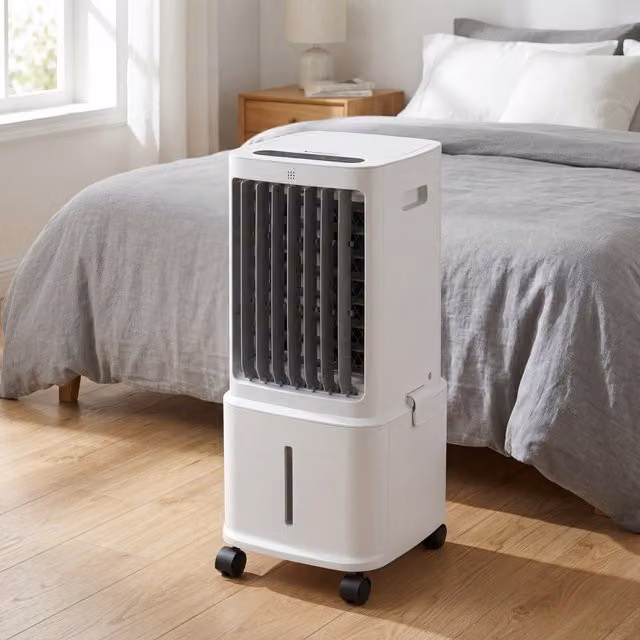 Air Pro 3-in-1 Portable Evaporative Air Cooler with Remote Control, Timer and Ice Packs, White