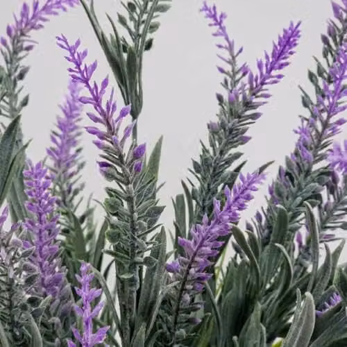 HOMESCAPES Purple Artificial Lavender in Pot, 45 cm Realistic Silk Floral Plant for Indoor Home Decor – 2
