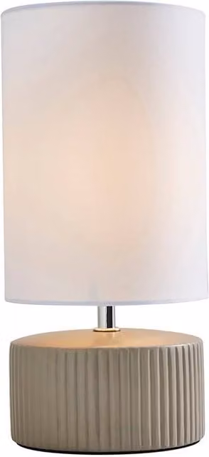 Pagazzi Linden Ribbed Ceramic Table Lamp in Beige