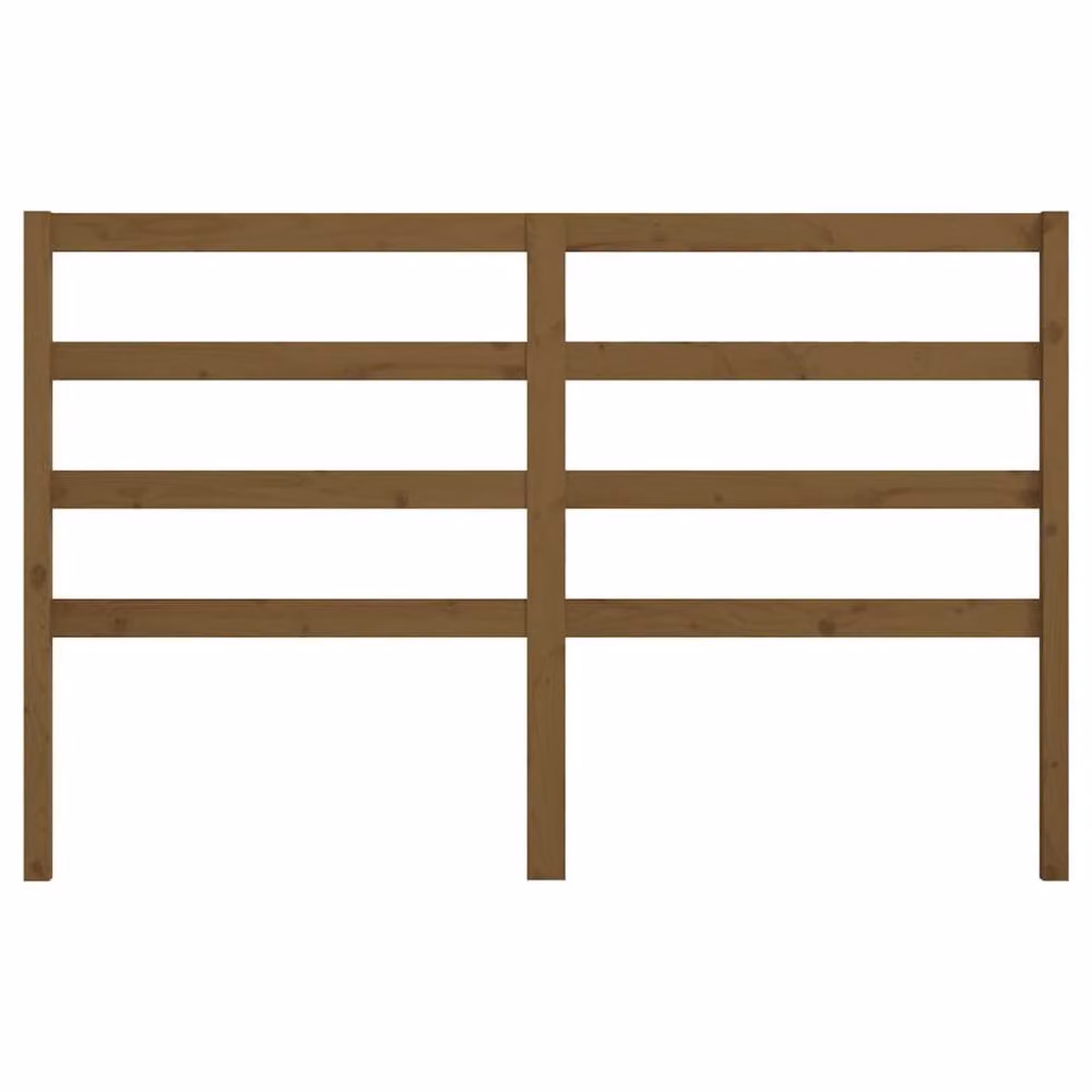 Berkfield Home Rustic Solid Wood Pine Bed Headboard in Honey Brown, W: 126 cm, D: 4 cm, H: 100 cm – 3