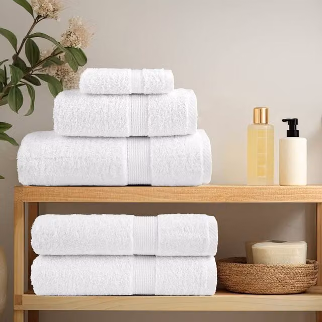 Berkfield Home SOLUND Premium Cotton Sauna Towels, 2 Pack, White, W: 80 cm x L: 200 cm, 600gsm – 1