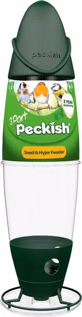 Peckish 3 Port Seed Feeder in Green
