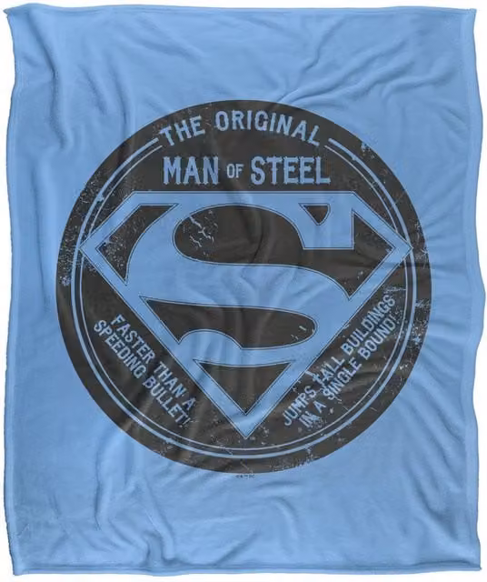 Warner Bros. Superman Man of Steel Super Soft Silky Touch Fleece Throw Blanket, Multicolour, W/D/H: 91 x 147 cm – 4