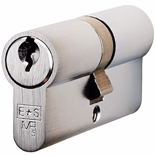 Loops 70mm EURO Double Cylinder Lock, 5 Pin, Satin Chrome Silver, Keyed to Differ
