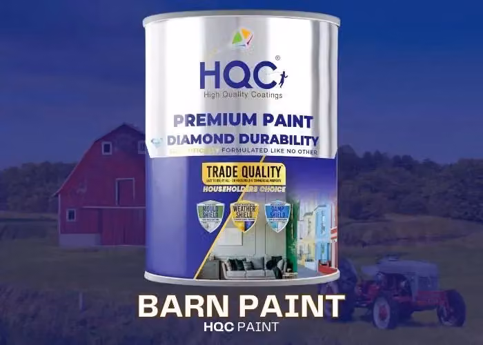 HQC Paints Barn Paint in Beige and White, 1 Litre Quick-Drying Weatherproof Satin Gloss Wood Paint – 5