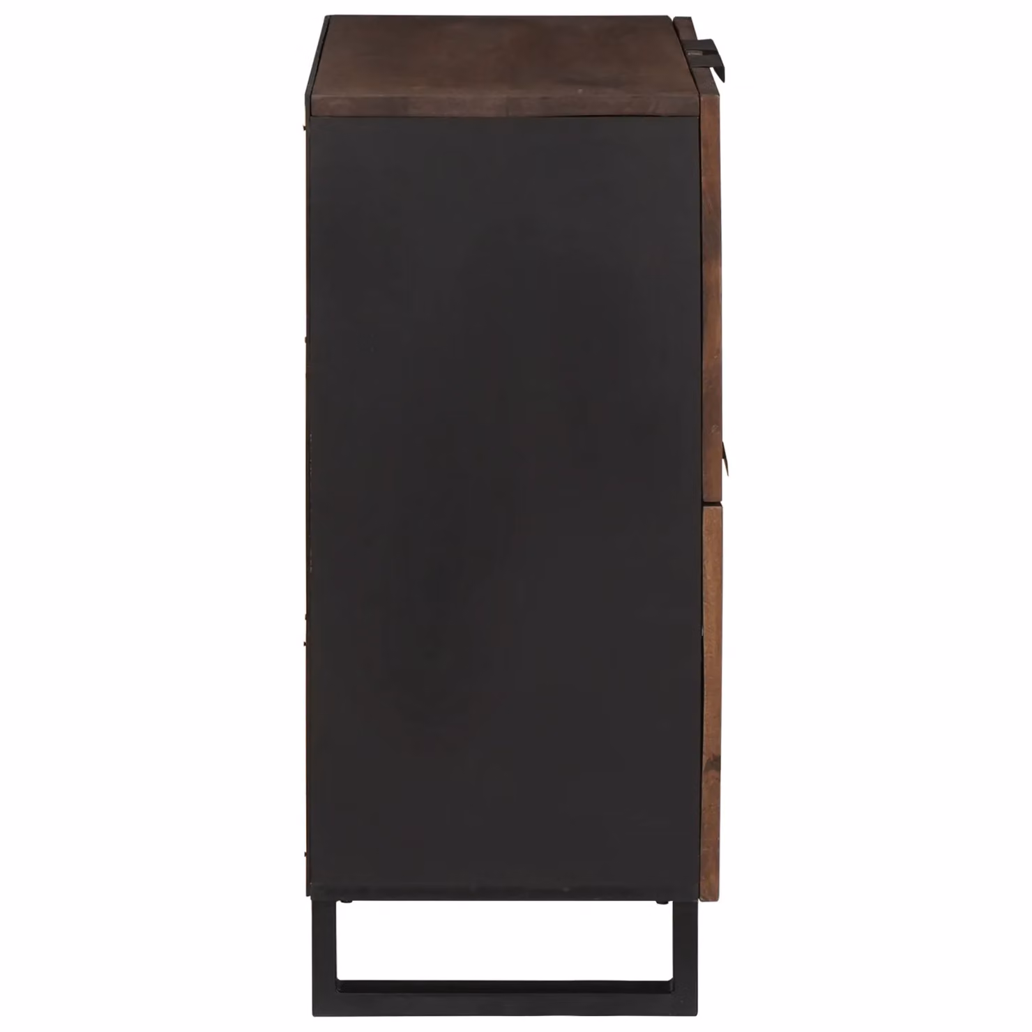 Berkfield Rustic Mango Wood and Metal Home Media Storage Cabinet, Brown, W: 60 cm, D: 33.5 cm, H: 75 cm – 3