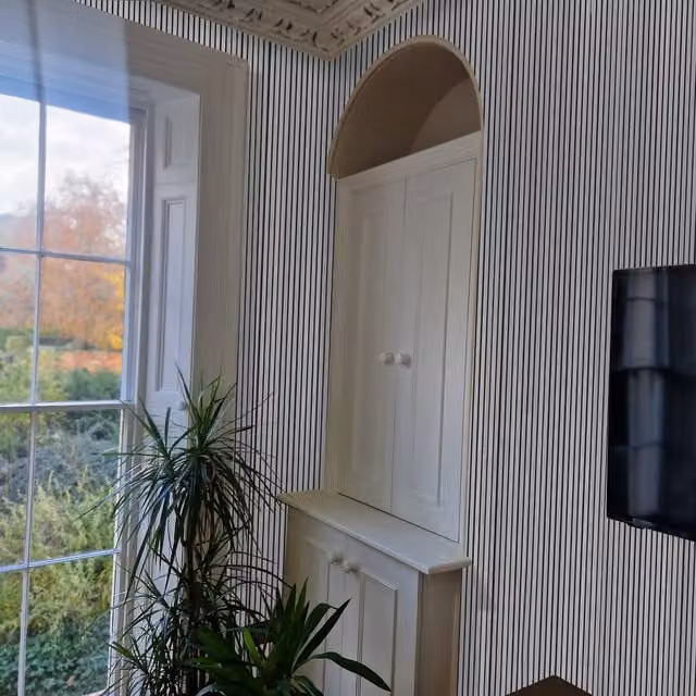 The Wood Wall Panel Co Ltd Light Grey Oak Acoustic Slat Wood Look Wall Panel with Felt W/H: 240 x 60 cm