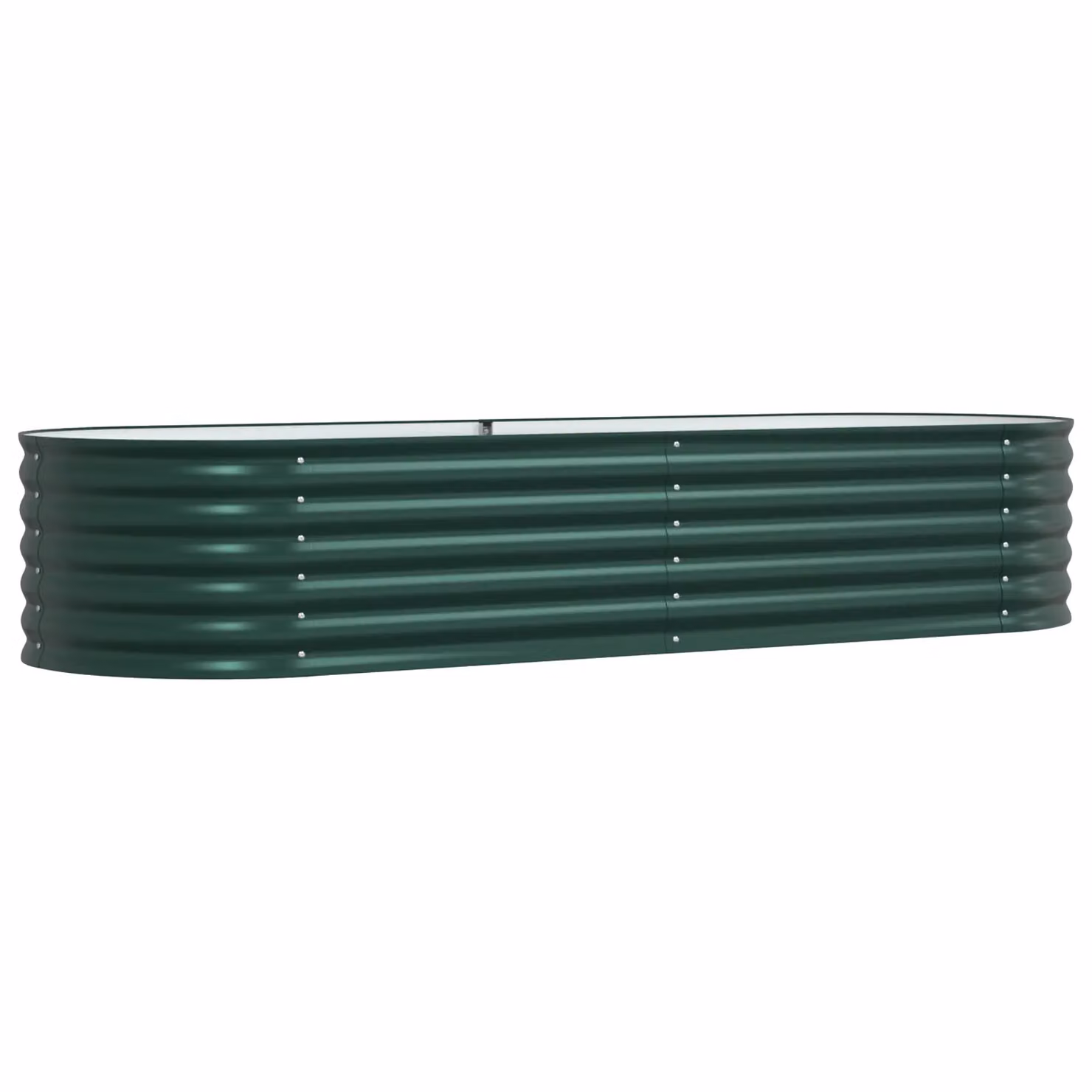 Berkfield Home Garden Green Galvanised Steel Raised Bed W: 240 cm, D: 80 cm, H: 44 cm – 2