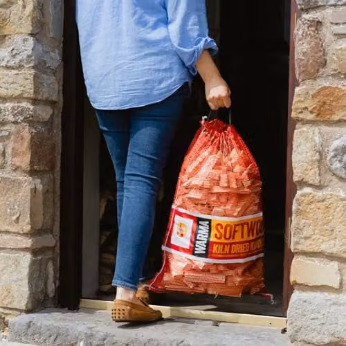 Warma Kiln Dried Kindling Wood, 3 x 4kg Nets (81L Total) – 6