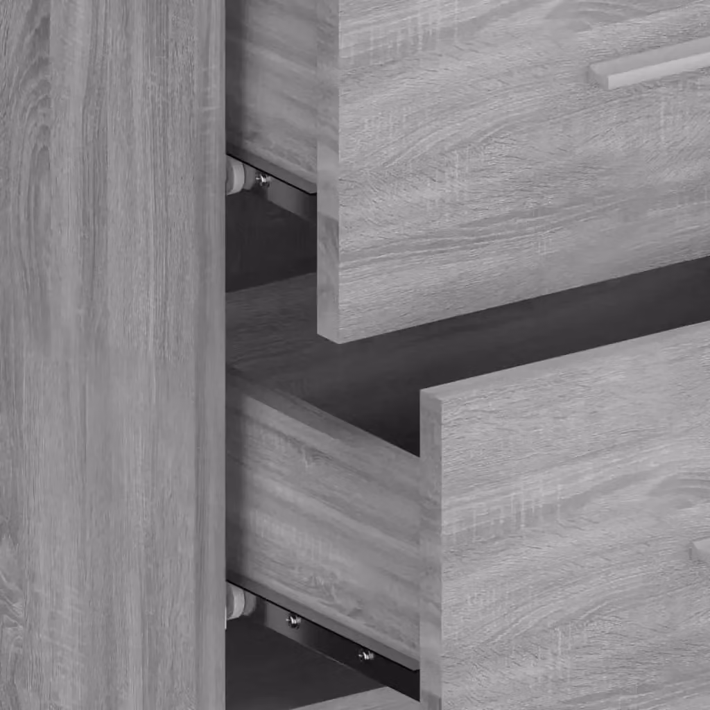 Berkfield Home Bed Headboard with Cabinets in Grey Sonoma Engineered Wood – 3