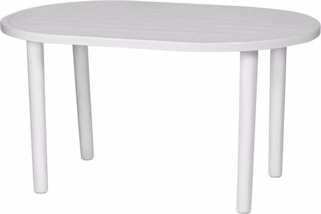 Resol Mediterranean White Plastic 4 Seater Garden Dining Table