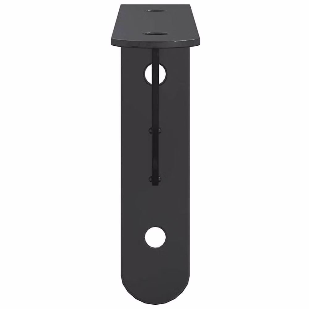 Berkfield Home Black Stainless Steel Wall Mounted Shelf Brackets, 4 Pieces, W: 15 cm, D: 11.5 cm, H: 2.5 cm – 4