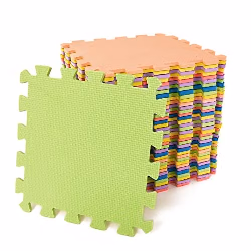 M.Y Interlocking EVA Foam Baby Play Mats, 18 Piece Multipack, Multicolour, W/D/H: 29 x 29 x 0.7 cm – 1