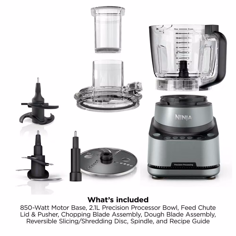 Ninja PrecisionPro 2.1L Food Processor in Grey and Black with Pulse Function and Dishwasher Safe Parts – 5