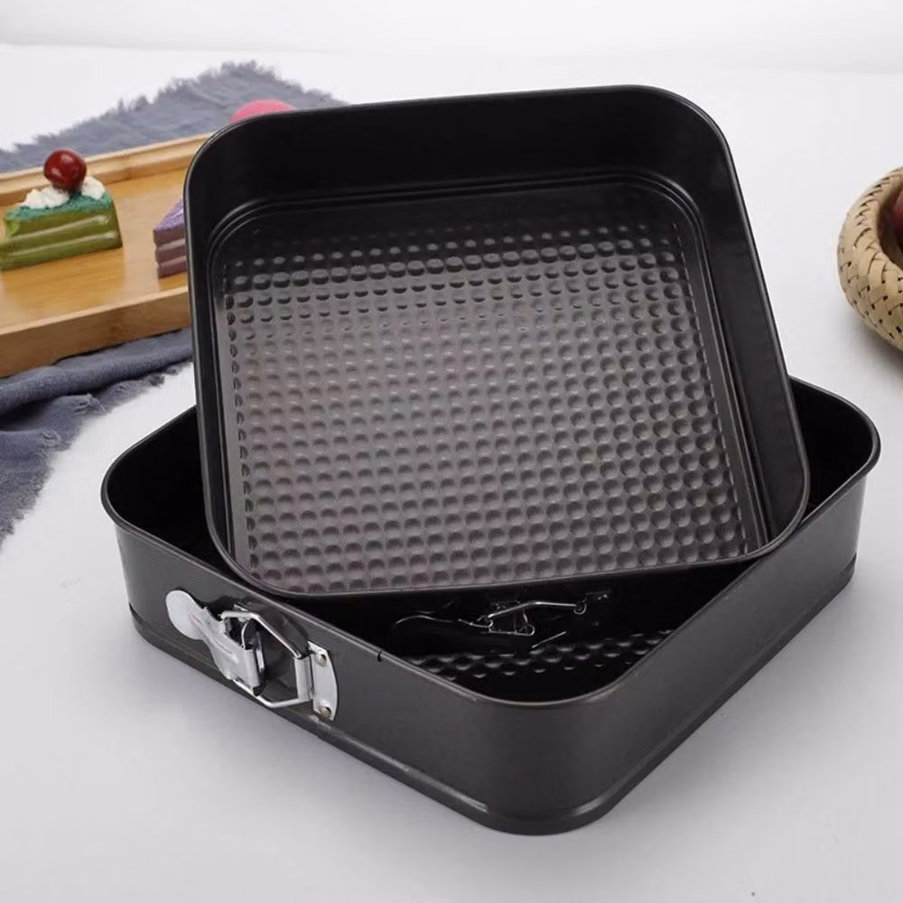 NESTLUNE Black Steel Square Non-Stick Springform Cake Tin, W/D/H: 24 x 15 x 15 cm – 3