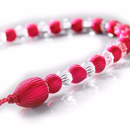 Alan Symonds Beaded Rope Curtain Tie Backs in Pink