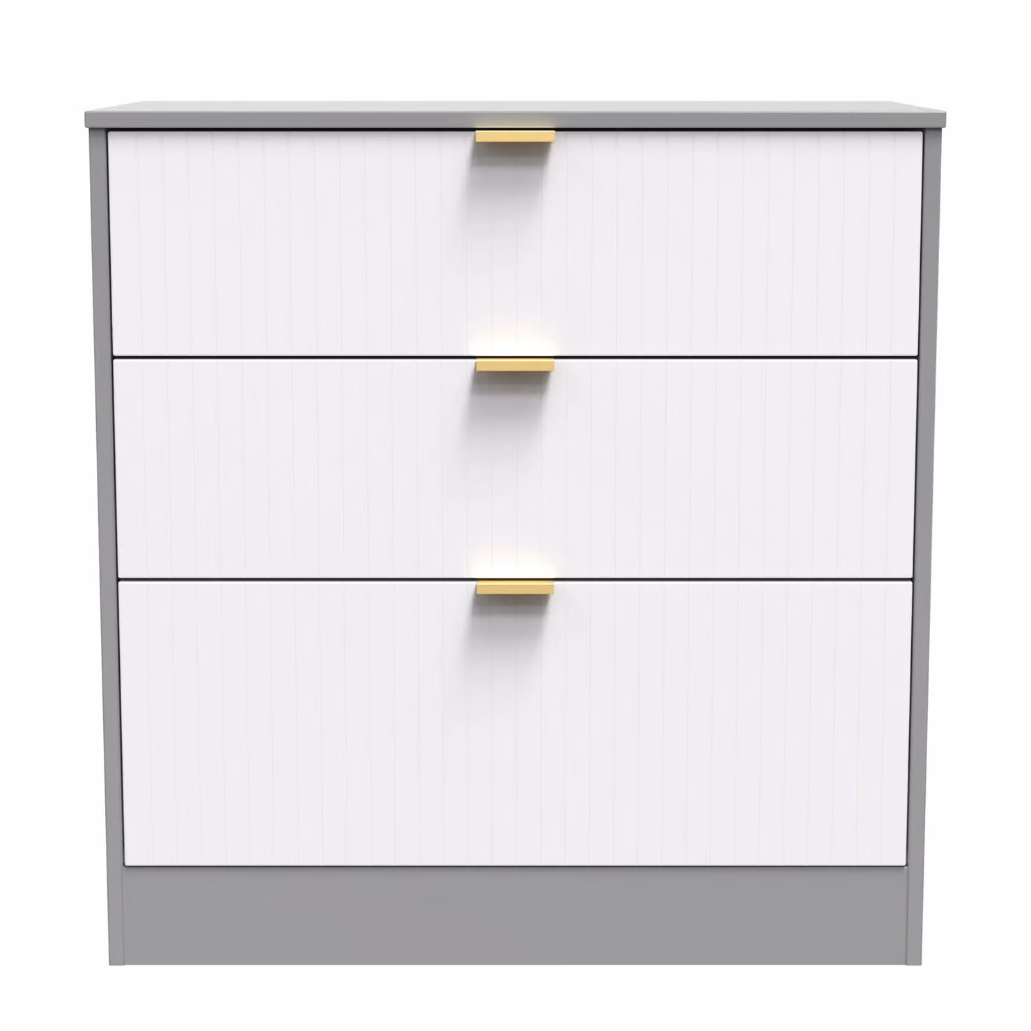 Ready Assembled 2 U Denver 3 Drawer Deep Chest in Mid Grey – 2