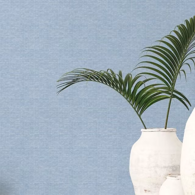 Prestigious Textiles Crush Lupin Abstract Scrubbable Wallpaper - Blue