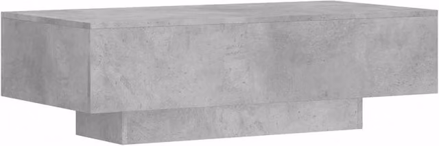 Berkfield Home Modern Rectangular Coffee Table in Concrete Grey, W: 100 cm, D: 49.5 cm, H: 31 cm – 1