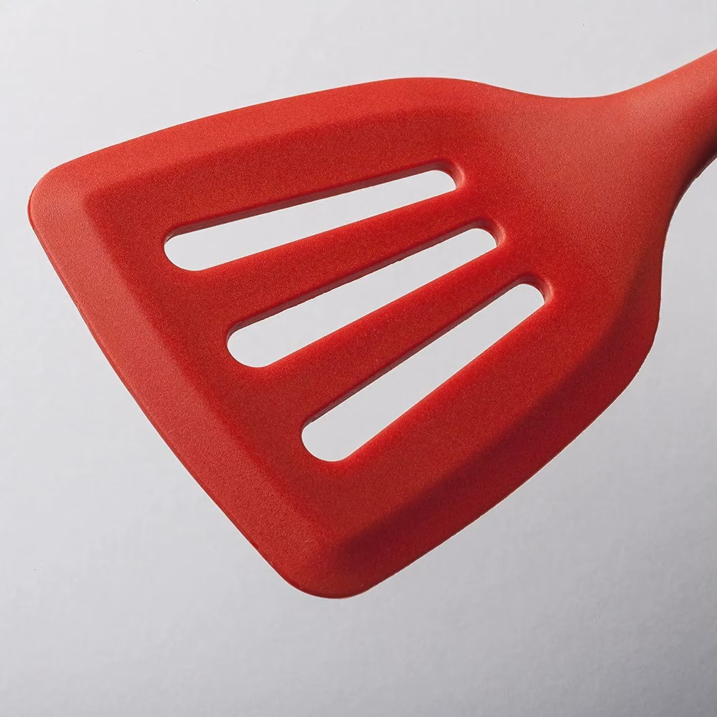 Zeal Red Silicone Flexible Slotted Turner with Stainless Steel Core, 30cm – 5