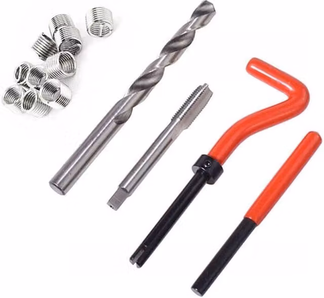 VOGREX 25-Piece M8 x 1.25 Stainless Steel Thread Repair Kit with Red Wire Inserts