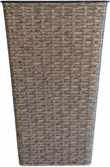 KDMD Grey Rattan Effect Tall Plastic Planter Tub – 1