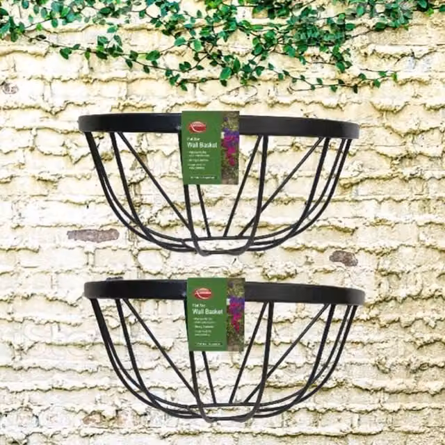 Ambassador Black Wrought Iron Garden Wall Trough Planter and Window Box