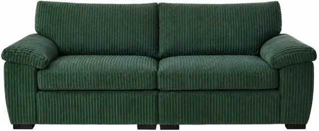 Bliss Furniture Amalfi 3 Seater Split Sofa in Green Soft Striped Fabric