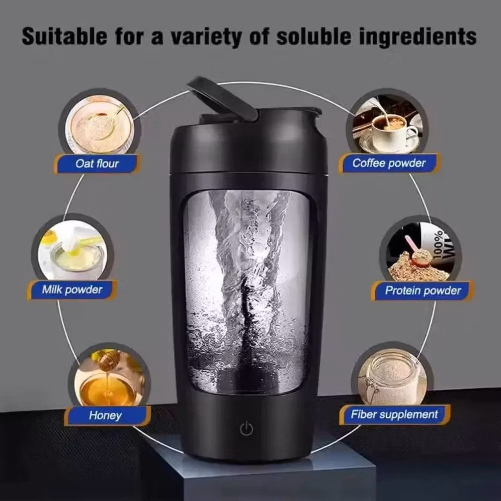 NESTLUNE Electric Smart Protein Shaker Mixer Cup Bottle, Black – 5