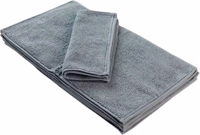 ARTG Cotton Terrycloth Guest Towel in Duck Egg Blue with Border