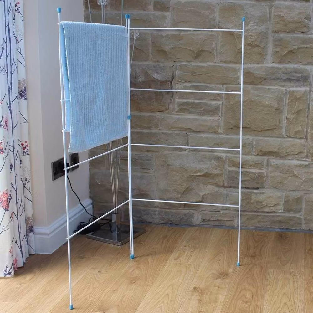 EONLION Foldable 2-Fold Laundry Airer Clothes Drying Rack in White, 100 cm – 3