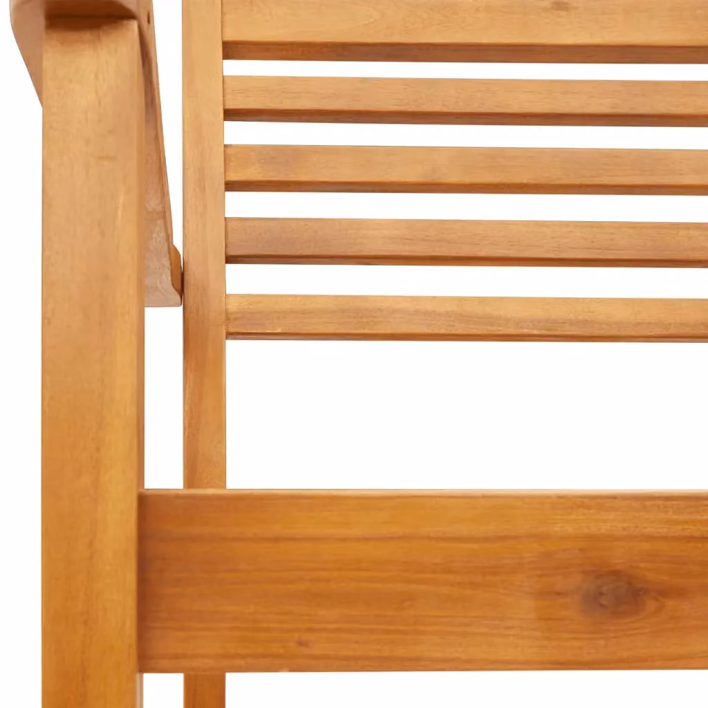 Berkfield Home Set of 4 Acacia Wood Garden Chairs in Brown, W/D/H: 59 x 55 x 85 cm – 5