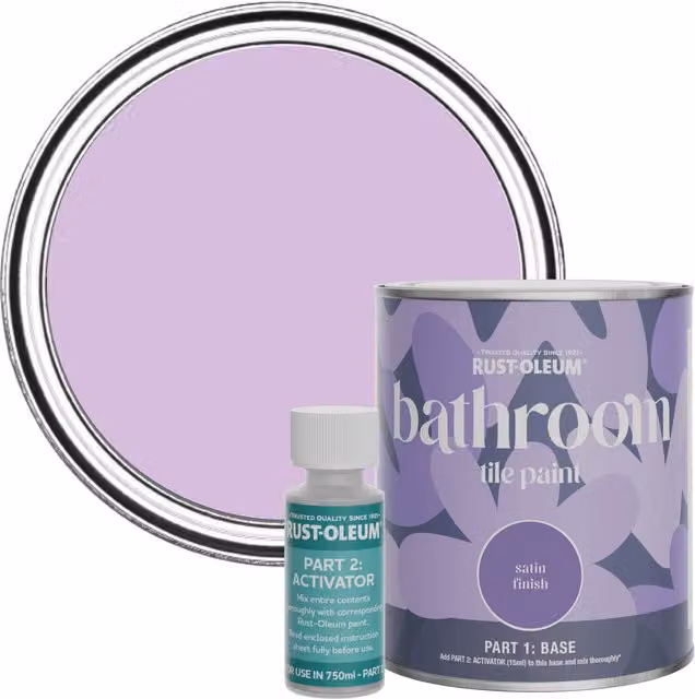 Rust-Oleum Bathroom Tile Paint in Satin Finish, Violet Macaroon, 0.75 l