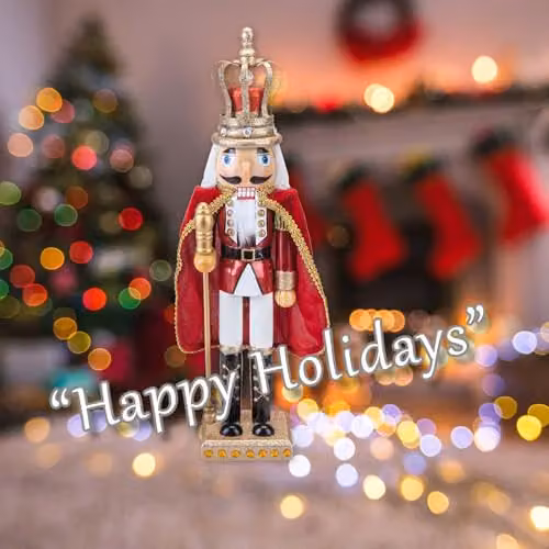 VFM e-Store Nutcracker King Christmas Decoration, Red, H 46 cm x W 12.2 cm x D 9 cm – 5