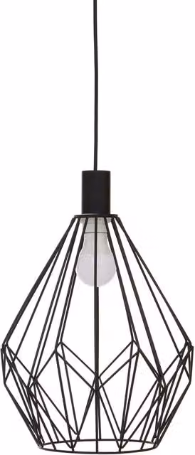 Interiors by Premier Orsina Black Metal and Glass Industrial Lantern Pendant Light
