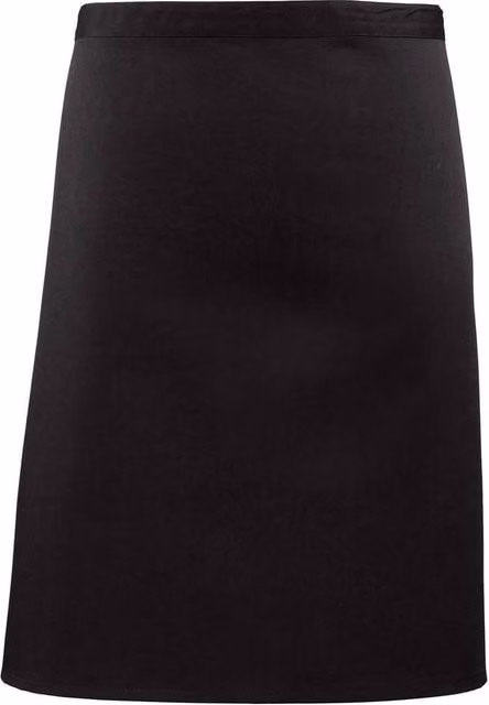 Premier Colours Collection Mid Length Waist Apron in Black