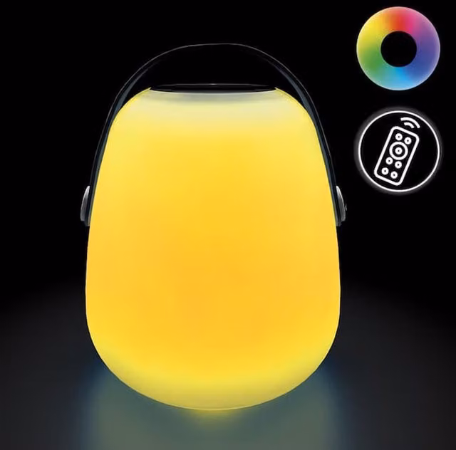 Solar Centre Shimmer Solar Lantern with Remote Control and Dusk Sensor in Multicolour RGB