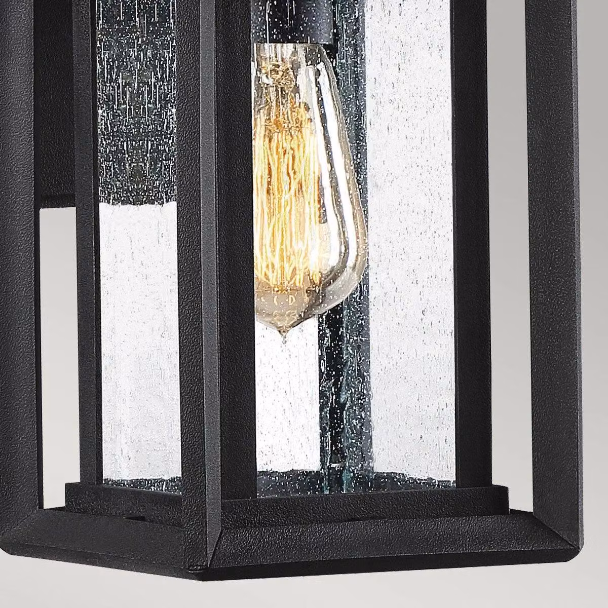 Quoizel Wakefield Outdoor Wall Lantern in Black with Transparent Glass, IP44 Rated – 3