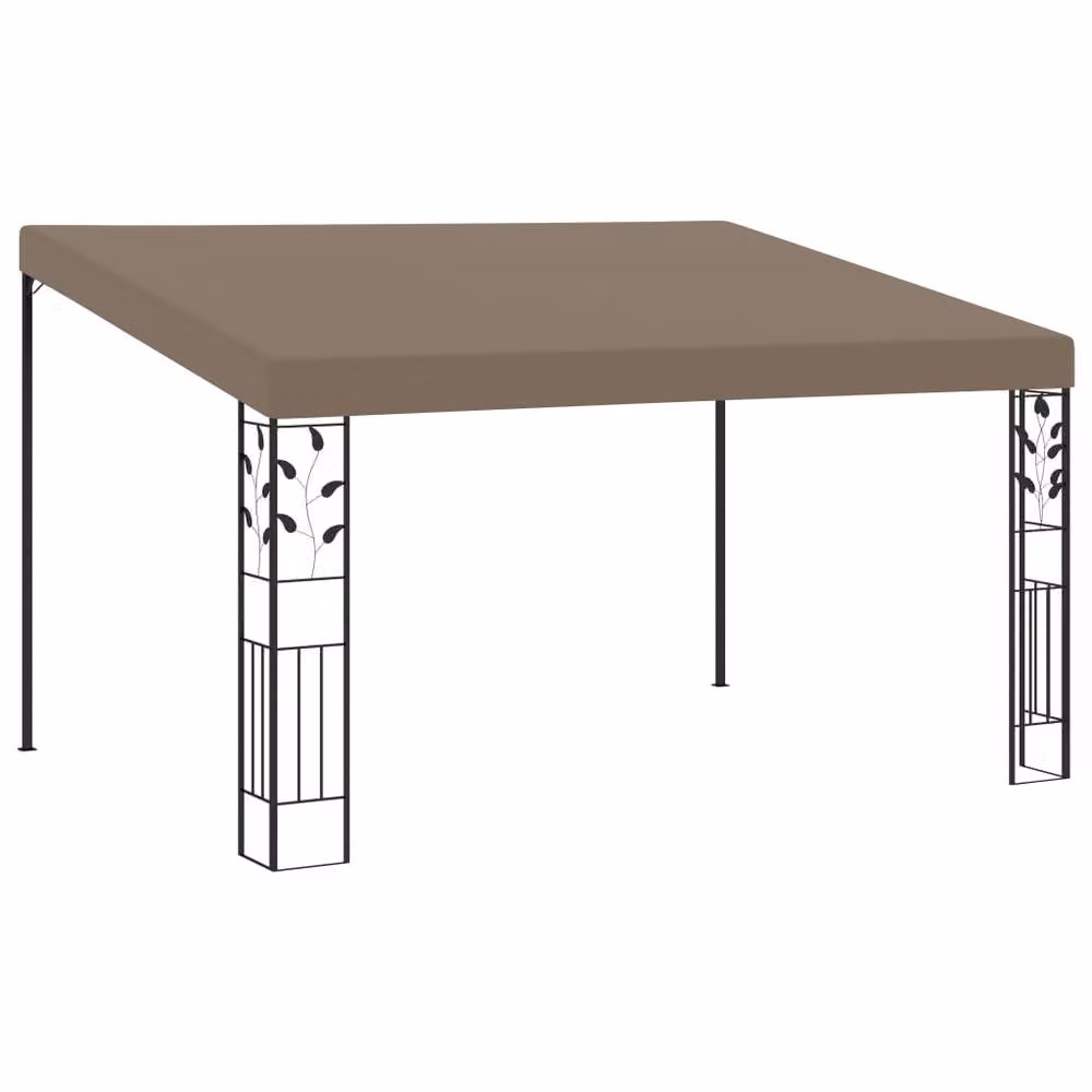 Berkfield Home Wall-mounted Lean-to Gazebo in Beige, W: 400 cm, D: 300 cm, H: 250 cm – 2