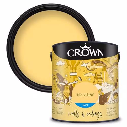 Crown Core Emulsion Matt Paint Happy Daze Yellow 2.5 l – 1